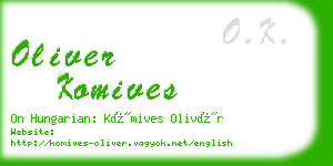 oliver komives business card